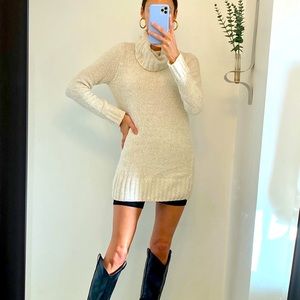 Cowl Neck Sweater Dress